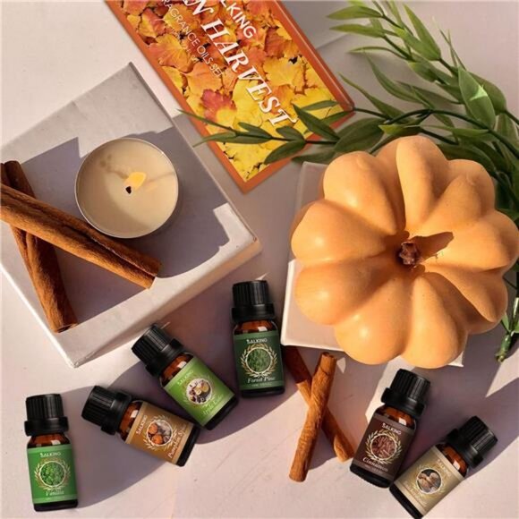 SALKING Autumn Fragrance Oils, Premium Fall Essential Oils for Diffuser, - Picture 5 of 7